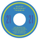 CD Simple Age Birthday Labels